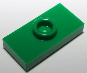 Lego 25x Placa Verde Modificada 1 x 2 1 Perno Ranura Parte Inferior Perno Soporte Jumper - Imagen 1 de 1
