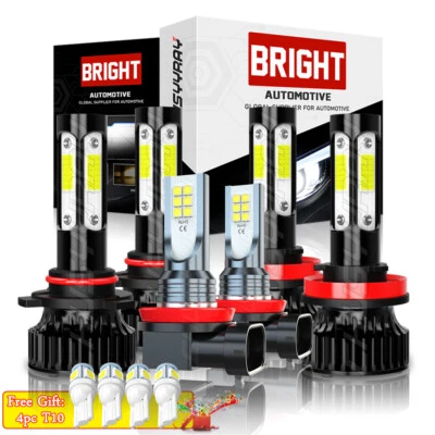 For 2011-2017 Toyota Sienna 6000K LED Headlight + Fog Light 6x Bulbs Combo Kit - Image 1 of 4