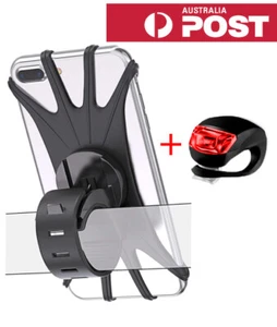 360° Mobile Phone Holder Bicycle Handlebar Mount For Bike Motorcycle with LED - Picture 1 of 5