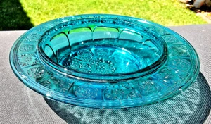 Teal Ultramarine Doric & Pansy Butter Dish Bottom - Picture 1 of 4