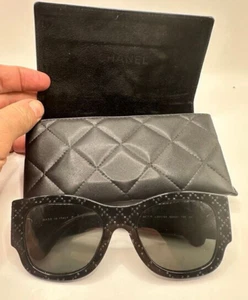 CHANEL Eyeglasses Frames ONLY C501/S4 5424-B Black Jeweled 53-21-135 w Case - Picture 1 of 16