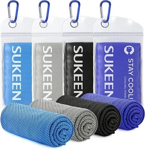 Sukeen 4er-Pack Kühltuch 40""x12"" Eistuch weich atmungsaktiv kühl Handtuch Micro... - Bild 1 von 12