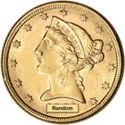 US GOLD $5 LIBERTY HEAD HALF EAGLE   AU   RANDOM DATE
