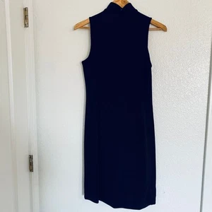 Lauren by Ralph Lauren black mock neck sheath dress with zipper detail (Small) - Picture 1 of 4