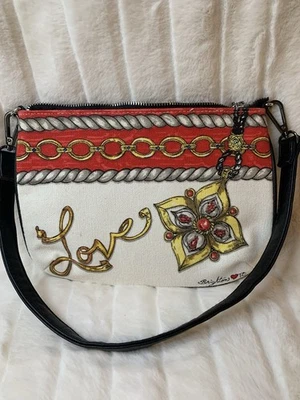 Bolso Bolsa Brighton Mujer Glitter & Go Blanco Love Jewel Estampado Borlas Bin Y Foto 1 de 4