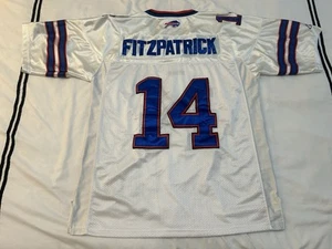 Vtg Stitched Reebok RYAN FITZPATRICK #14 Buffalo Bills Jersey Mens sz 52 White - Picture 1 of 13