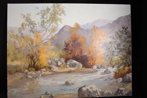 Marjorie Schumacher Palm Springs California Studio IN THE DESSERT Oil Painting - Picture 1 of 5