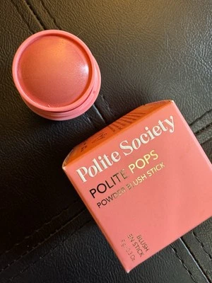 Polite Society Polite Pops Powder Blush Stick in Malibu Shade Golden Peach NIB - Image 1 of 4