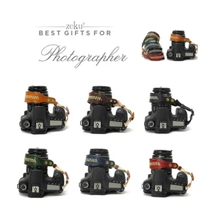 Correa de cuero genuino para cámara digital correa de cordón muñeca nailon cámara correa de muñeca de mano - Imagen 1 de 21