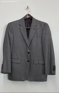 Ralph Lauren Ash Gray Men's Silk Wool Glen Plaid 2 Button Blazer - Size 38S - Picture 1 of 9