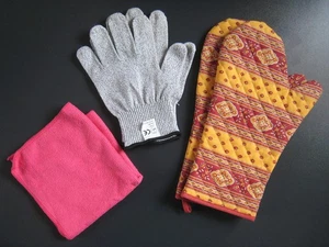 FILETIERHANDSCHUH Schutzhandschuhe schnittfest Backofenhandschuh Mikrofasertuch - Bild 1 von 1