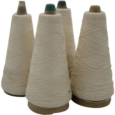 Vintage Acrylic Weaving Knitting Yarn Cream Lot of 4 - Image 1 of 4