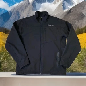 Ariat Black Vernon Soft Shell Men’s Jacket Size L 10012311 - Picture 1 of 13