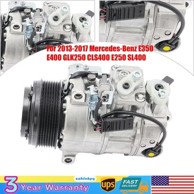 Air AC Compressor For 2013-2017 Mercedes-Benz GLK250 E250 E350 E400 CLS400 SL400 Foto 1 de 4