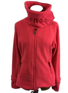 BENCH JACKET LARGE 12 PINK Fleece Embroidered Wrap High Collar Thumb Cuff MINT - Picture 1 of 15