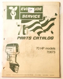 1976 Evinrude 70 HP Model 70673 Service Parts Catalog #5269 - Imagen 1 de 1