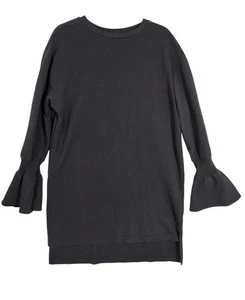 Zara tunica camicia abito donna M grigio minimalista boho viaggio manica a campana casual - Foto 1 di 8