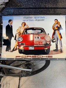 Porsche Classic Enamel Wall Sign - Elegante Sportiva, Sportiva Elegante - Picture 1 of 1