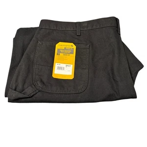 Carhartt Pants Mens 48x30 (48x29 ACTUAL) Black Loose Fit Washed Duck Utility NEW - Picture 1 of 10