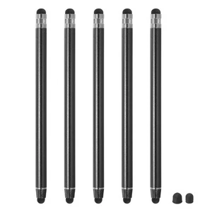5pcs Stylus Pens for Touch Screens with 2 Extra Tips Black - Zdjęcie 1 z 7