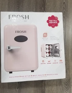 Frosh Retro Series Mini Cooler Fridge 4L Capacity - Pink - Picture 1 of 9