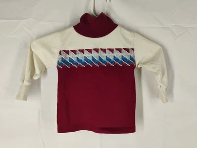 Healthtex Vintage Boys 3T Sweatshirt Maroon/Off White USA Made Permanent Press - Image 1 of 4