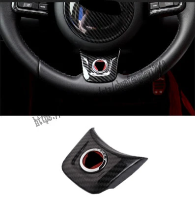 Cubierta interior del volante de fibra de carbono ABS para Jaguar e-PACE 2016-2019 Foto 1 de 3