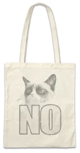 Grumpy No Stofftasche Einkaufstasche Cat Cats Fun Social Interaction Introverts - Picture 1 of 1
