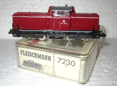 FLEISCHMANN 7230 N DB BR212 181-2 DIESEL LOCOMOTIVE RED OVP EP IV TESTED piccolo - Image 1 of 4