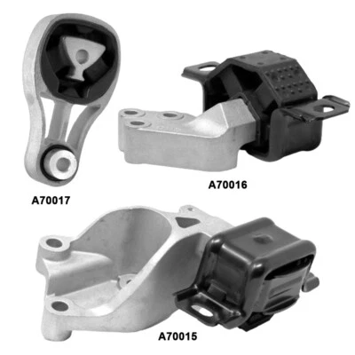 Soportes de motor delanteros, derechos y transmisión izquierda. Juego de 3 piezas de montaje para Smart Fortwo L3-1,0 L Foto 1 de 4