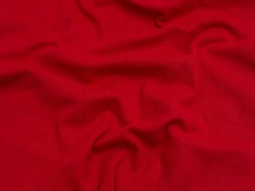 Minerva Recycled Tubular Ribbing Stretch Knit Fabric Red - per metre - Image 1 of 1