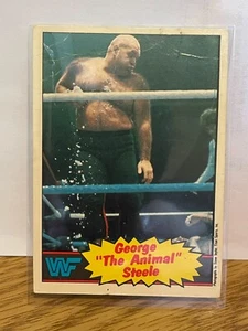 1985 O-Pee-Chee OPC 21 George the Animal Steele RC Rookie WWF - Picture 1 of 2