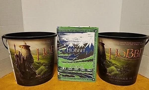 Vintage Hobbit Book*1997 *2 Movie Popcorn Buckets 12/14/2012 MGM EUC NEW LINE - Picture 1 of 23