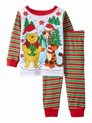Pijama de Navidad Disney Infantil Niños Winnie The Pooh Bear & Tigger Foto 1 de 3