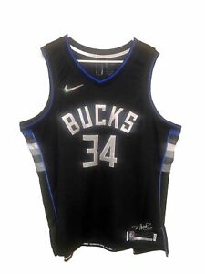 Nike Giannis Antetokounmpo NBA Select MVP Milwaukee Bucks Jersey Black Mens XXL