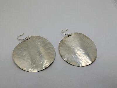 Pendientes SILPADA Moonglow Plata de Ley 925 Grande Disco Martillado Foto 1 de 4