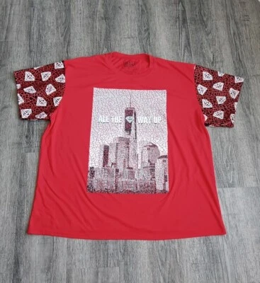 Camisa Fresh Laundry Adulto 3XL Roja Street Wear Rap Camiseta Y2K Diamante Todo el Camino Foto 1 de 4
