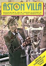 Aston Villa 1982 EUROPEAN CUP Programme SIGNED x3 Legends MORTIMER SPINK MORLEY