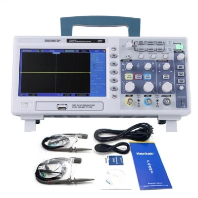 Hantek Digital Oscilloscope DSO5072P Bandwidth 70MHz Sample Rate 1GSa/s 7" - Image 1 of 4