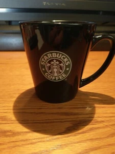 Starbucks 10 oz. Black Coffee Mug   Siren Mermaid Green Logos 2008 - Picture 1 of 8