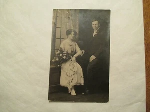 RPPC Postcard Wedding ? Marriage ? Real Photo - Picture 1 of 2