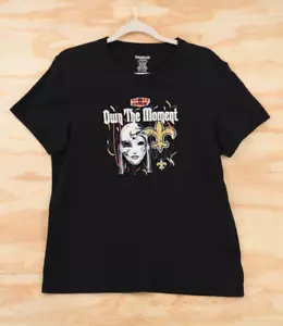 New Orleans Saints Vintage Own The Moment Super Bowl Mardi Gras T-Shirt Womens M - Picture 1 of 11