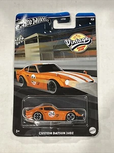 Coche de juguete Hot Wheels Datsun 240Z personalizado naranja vintage Racing Club 5/5 nuevo - Imagen 1 de 6