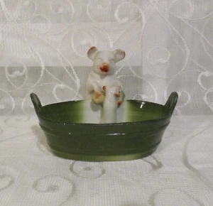 Antique German Pig Fairing Bath Time Mum Bathing Baby. - Picture 1 of 10