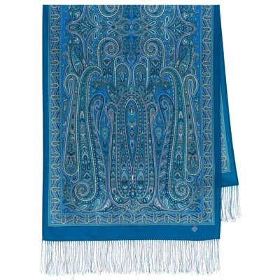 Pavlov Posad 围巾 民间传说 传统 60x150 羊毛 2080-63 Wintry Spice Палантин — 第 1/4 张图片