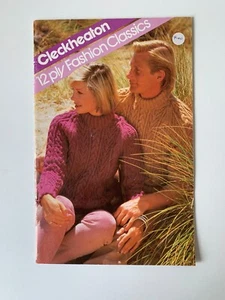 Cleckheaton 12 Ply Fashion Classics Vintage Knitting Pattern Booklet Aran Nordic - Picture 1 of 6
