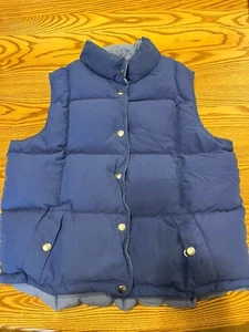 Womens CREW CLOTHING UK 12 Blue Goose Down GILET BODY WARMER Reversible - Picture 1 of 6