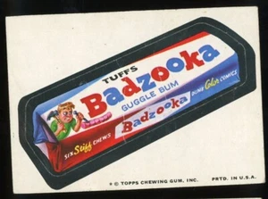 Topps Wacky Packs 1974 Tuffs Badzooka Guggle Bum bronceado trasero escaneos HD   - Imagen 1 de 2