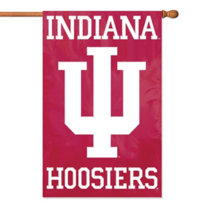 Indiana Hoosiers Casa Bandera PREMIUM Exterior DOBLE CARA Bordada Foto 1 de 2