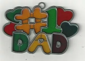 #1 DAD Suncatcher w/Suction cup (New Old Stock) - Picture 1 of 1